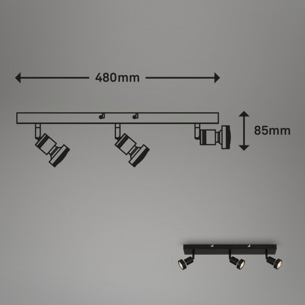 Briloner 2926-035 - Faretto LED 3xGU10/4,9W/230V