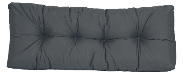 Cuscino da schienale TexDeko Garden 120x40x20/10 cm, trapuntato, idrorepellente, resistente ai raggi UV, antracite