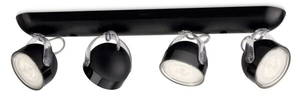 Philips myLiving Barra di faretti LED Dyna a 4 luci, nera