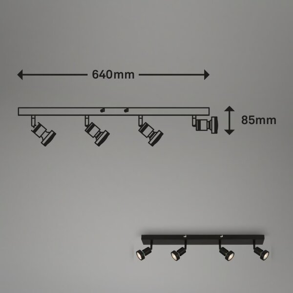 Briloner 2926-045 - Faretto LED 4xGU10/4,9W/230V