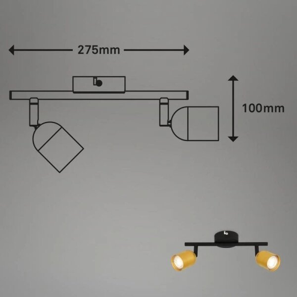 Briloner 2145-027 - Faretto 2xGU10/9W/230V