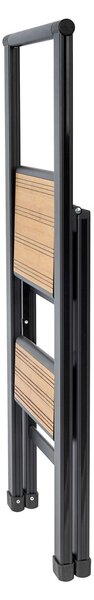 Scala pieghevole antiscivolo in alluminio nero Stepladder II. - Wenko