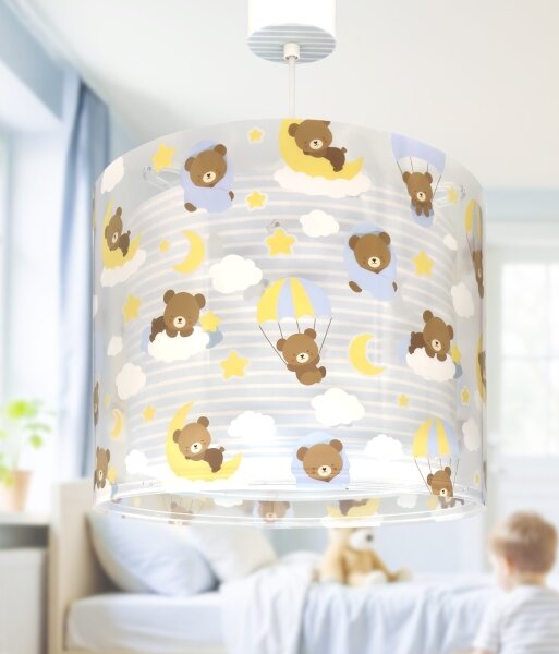 Dalber 41572T - Lampadario per bambini BABY TEDDY 1xE27/15W/230V blu