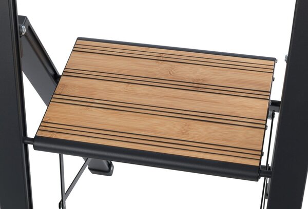 Scala pieghevole antiscivolo in alluminio nero Stepladder II. - Wenko