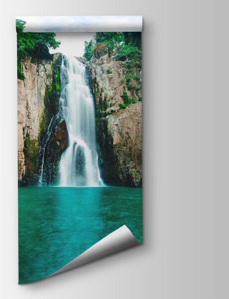 Carta da parati Cascata in un'area rocciosa, Carta da parati Natura, Carta da parati popolare, u55191 - Tapeko.it