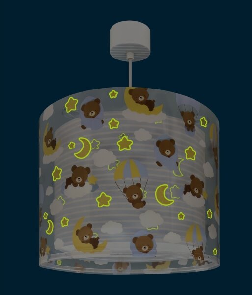 Dalber 41572T - Lampadario per bambini BABY TEDDY 1xE27/15W/230V blu