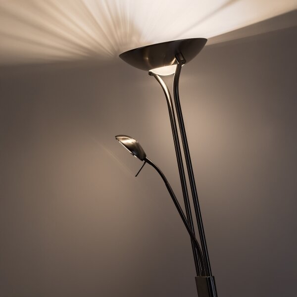 Brilagi - Lampada da terra dimmerabile SCARLETT 1xR7s/230W/230V+1xG9/40W cromo opaco