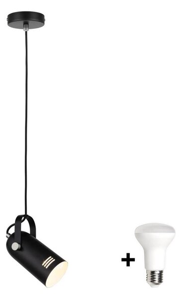 Paulmann 79766 - LED 1xE27/8W Lampada a sospensione su cavo LAVEA 230V nero