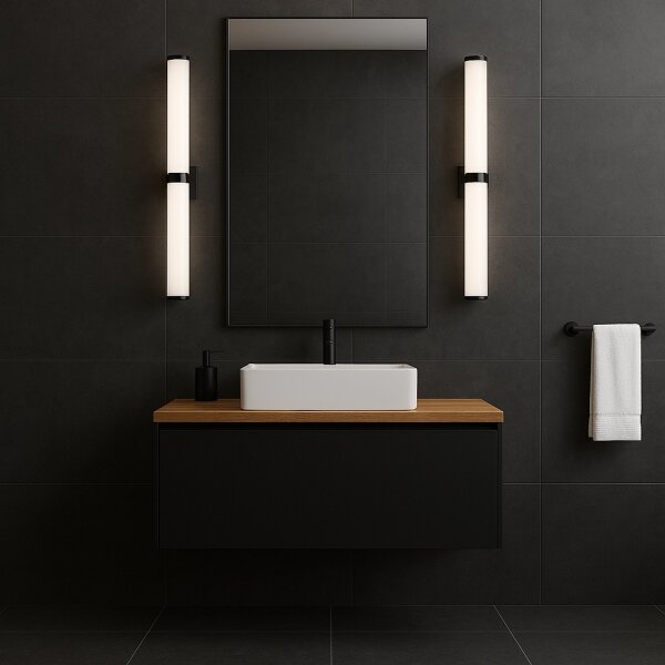 Argon 8927 - Illuminazione LED per specchio da bagno BATUMI LED/24W/230V 3000K IP44 nero
