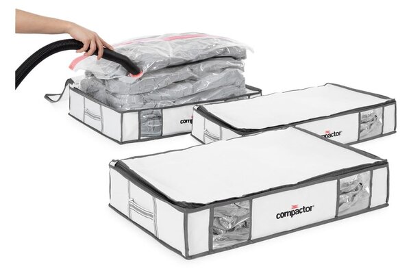 Set di organizer per vestiti sottovuoto/rinforzati in tessuto 3 pz 45x65x15,5 cm Life – Compactor