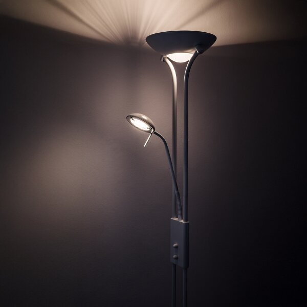Brilagi - Lampada da terra dimmerabile SCARLETT 1xR7s/230W/230V + 1xG9/40W bianca