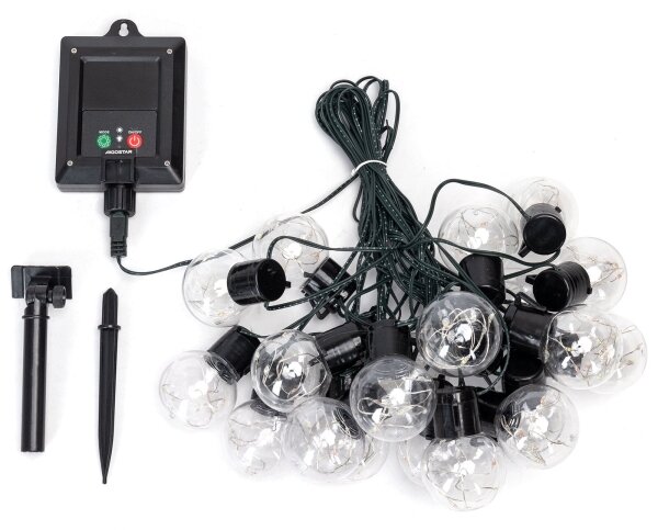 Aigostar - Catena solare a LED 20 LED/8 funzioni 11,5 m IP65 multicolore