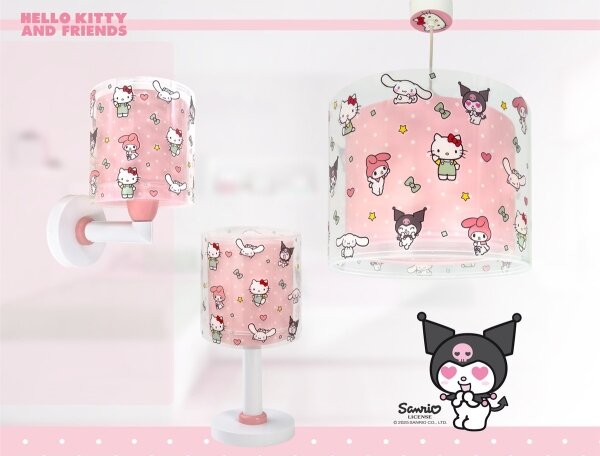 Dalber 41251 - Lampada notturna LED per bambini HELLO KITTY&FRIENDS 1xG4/4W/230V rosa