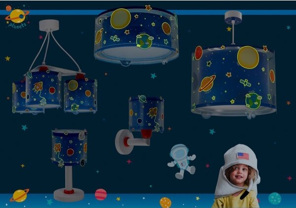 Dalber 41341N - Lampada LED per bambini PLANETS 1xG4/4W/230V blu