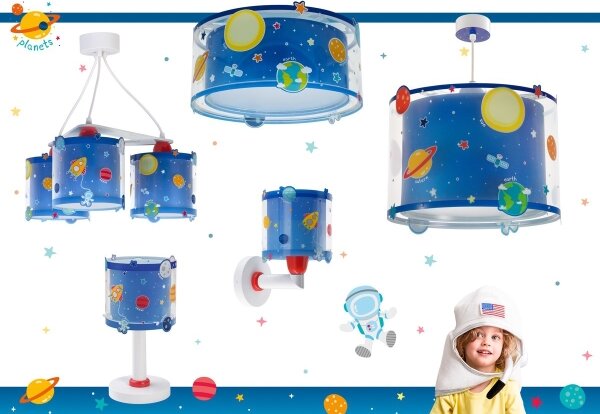 Dalber 41341N - Lampada LED per bambini PLANETS 1xG4/4W/230V blu