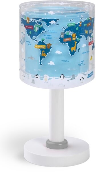 Dalber 40671 - Lampada da tavolo LED per bambini WORLD 1xG4/4W/230V blu