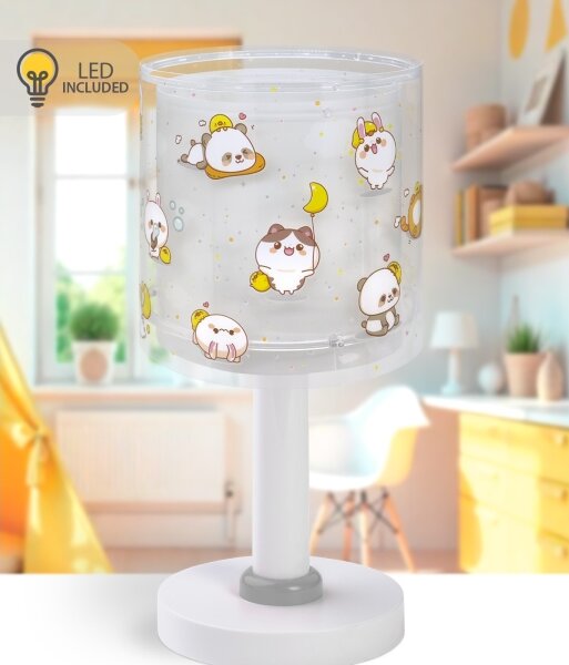 Dalber 41761E - Lampada da tavolo LED per bambini KAWAII FRIENDS 1xG4/4W/230V grigia