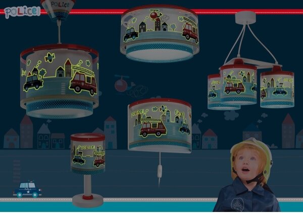 Dalber 60611N - Lampada da comodino LED per bambini POLICE 1xG4/4W/230V multicolore