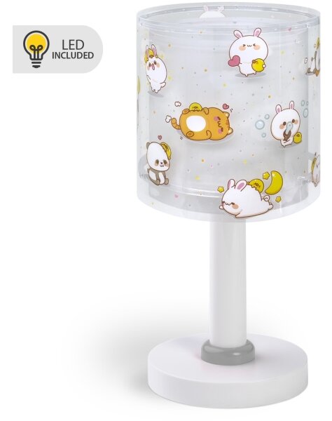 Dalber 41761E - Lampada da tavolo LED per bambini KAWAII FRIENDS 1xG4/4W/230V grigia