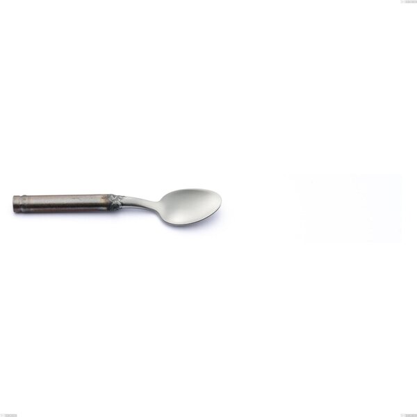 Cucchiaino moka Fuoco, Acciaio inox 18.10 (AISI304),lunghezza 125 mm, manico in tubolare d'acciaio sabbiato e brunito