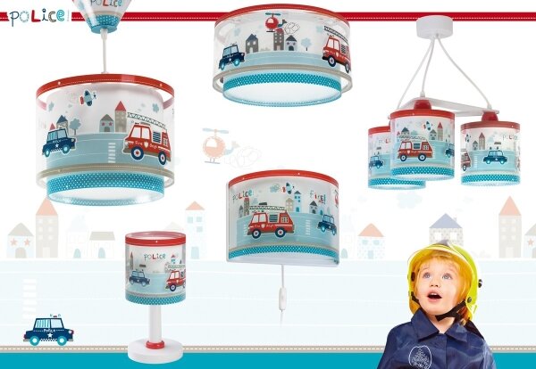Dalber 60611N - Lampada da comodino LED per bambini POLICE 1xG4/4W/230V multicolore