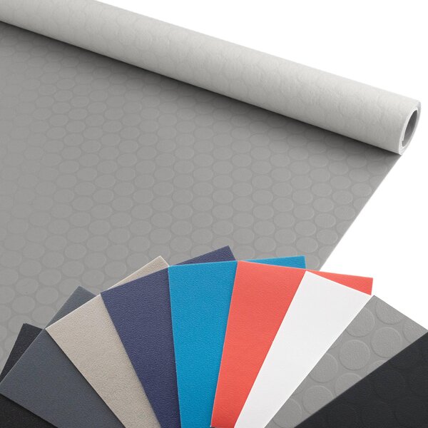 Primaflor PVC EXPOTOP - Spot Grey - 2,00m x 6,00m - Pavimento espositivo, pavimento vinilico per cucina, soggiorno e bagno, moquette di alta qualità, rivestimento per pavimento antiscivolo