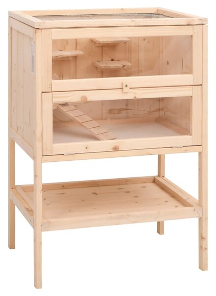 Gabbia per Criceti 55x40x80 cm in Legno Massello di Abete
