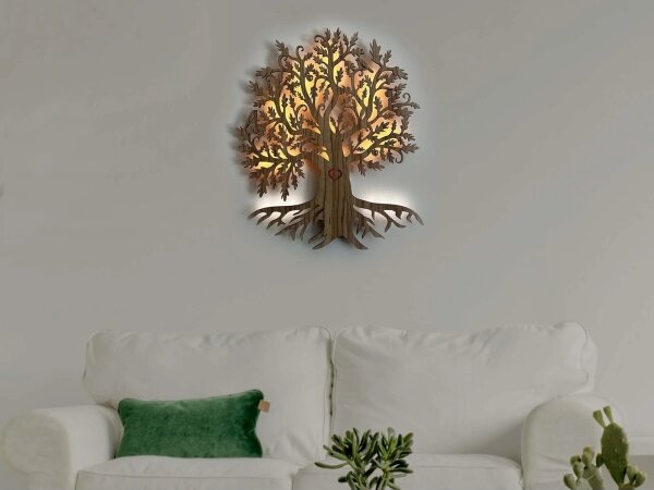 Li-Go 5747/DUB2 - Lampada decorativa da parete LED/10W/230V 45x55 cm rovere