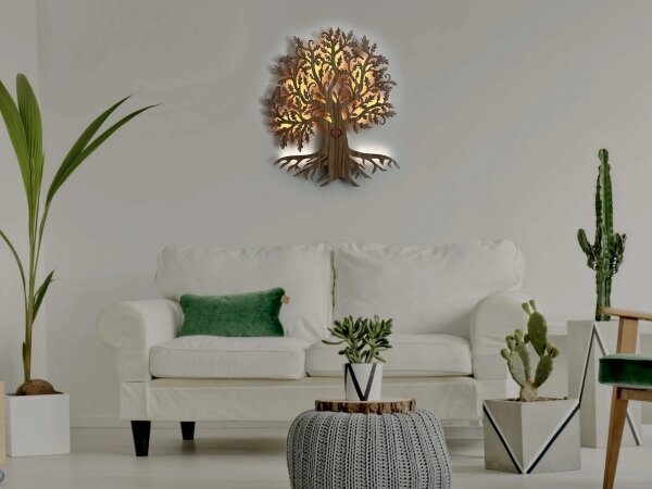 Li-Go 5747/DUB2 - Lampada decorativa da parete LED/10W/230V 45x55 cm rovere