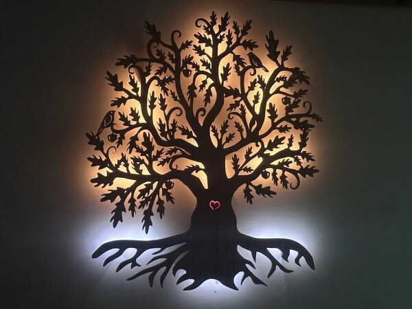 Li-Go 5747/DUB2 - Lampada decorativa da parete LED/10W/230V 45x55 cm rovere