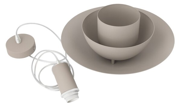 Lampada a sospensione su cavo FERRO 1xE27/15W/230V grigio