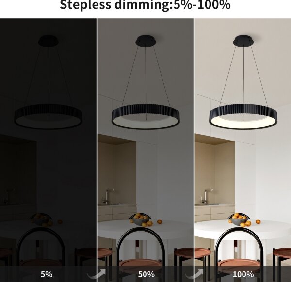 Brilagi - Lampada a sospensione dimmerabile LED su cavo FALCON MODERN LED/54W/230V 60 cm nera + telecomando