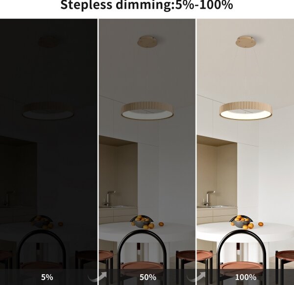 Brilagi - Lampada a sospensione dimmerabile con cavo FALCON MODERN LED/30W/230V 40 cm beige + telecomando