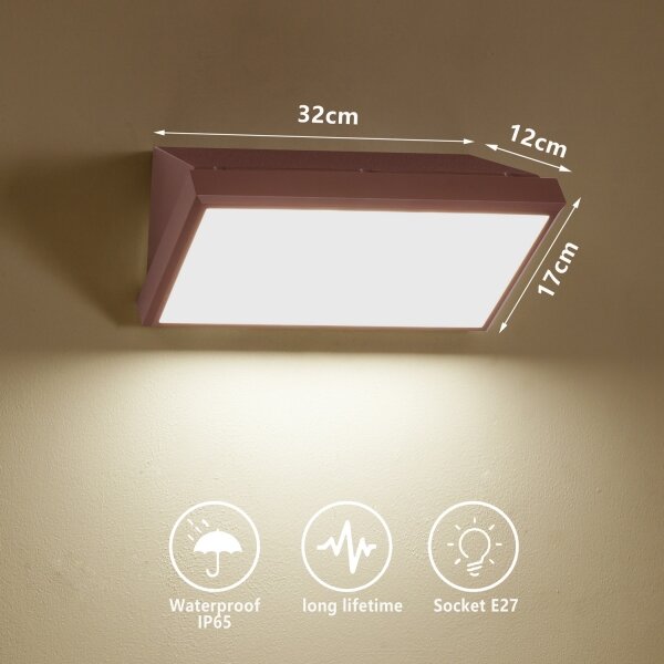 Brilagi - Applique da esterno TRIANGLE 1xE27/60W/230V marrone IP65