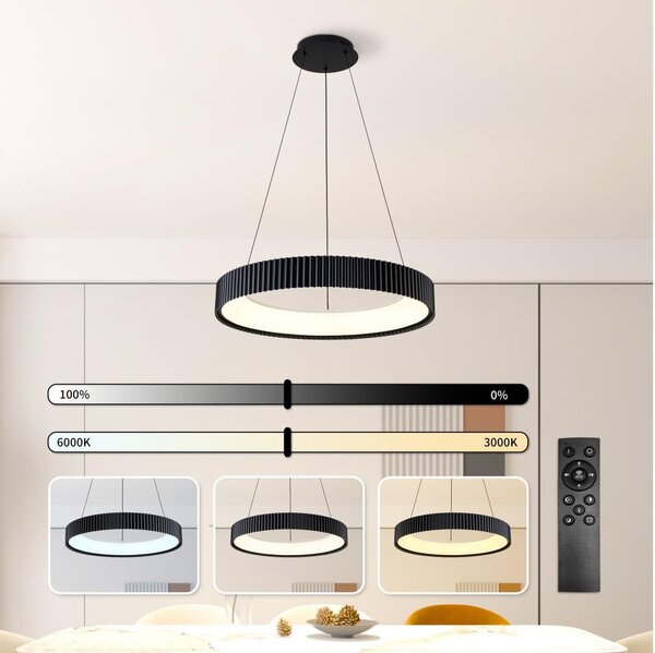 Brilagi - Lampada a sospensione dimmerabile LED su cavo FALCON MODERN LED/54W/230V 60 cm nera + telecomando