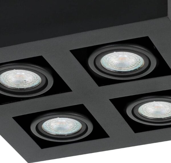 Eglo 31065 - Faretto LED MENDOZA 4xLED/4,7W/230V 3000K nero