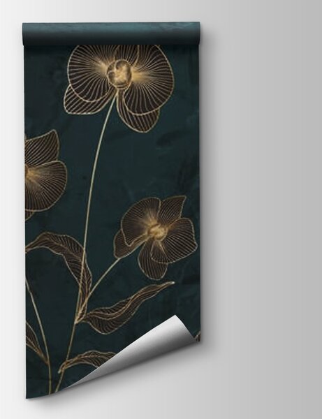 Carta da parati Eleganza nel design floreale, Carta da parati Floreale, Carta da parati popolare, u72109 - Tapeko.it