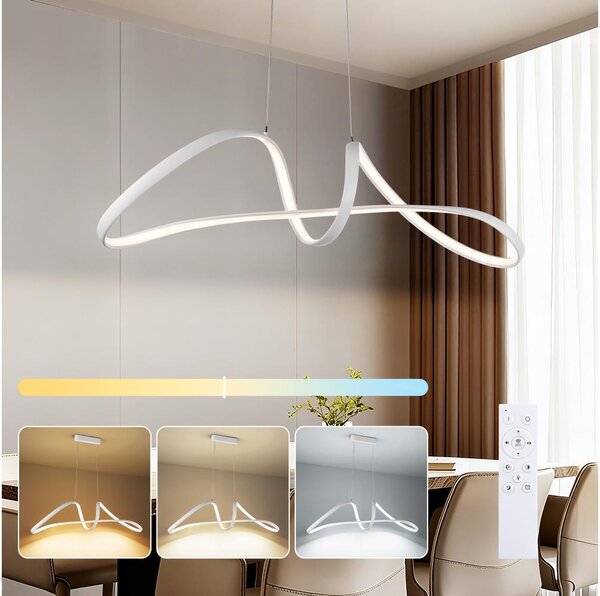 Brilagi-LED Lampadario dimmerabile a sospensione con cavo TWISTER LED/60W/230V 3000-6000K bianco + telecomando