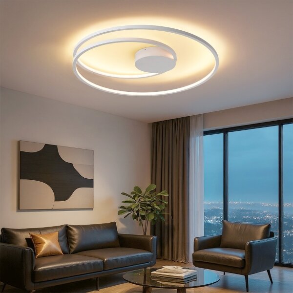 Brilagi- LED dimmerabile plafoniera TWISTER LED/105W/230V diam. 100 cm bianca+telecomando