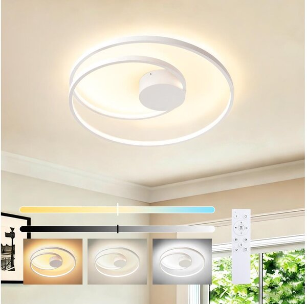 Brilagi- Plafoniera LED dimmerabile TWISTER LED/48W/230V diam. 50 cm bianco + telecomando