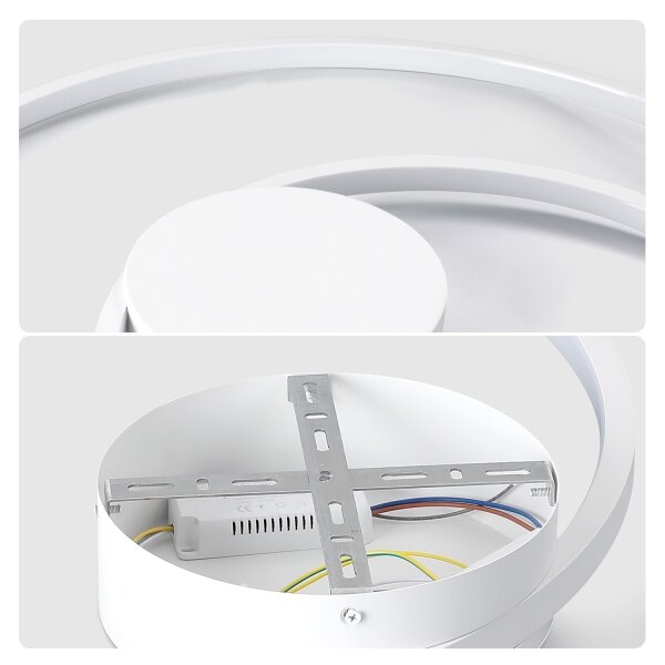 Brilagi- Plafoniera LED dimmerabile TWISTER LED/48W/230V diam. 50 cm bianco + telecomando