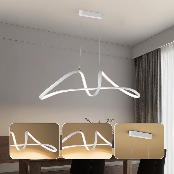 Brilagi-LED Lampadario dimmerabile a sospensione con cavo TWISTER LED/60W/230V 3000-6000K bianco + telecomando
