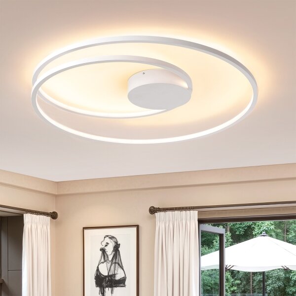 Brilagi- LED dimmerabile plafoniera TWISTER LED/105W/230V diam. 100 cm bianca+telecomando