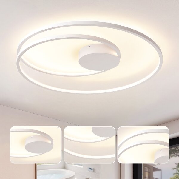 Brilagi- LED dimmerabile plafoniera TWISTER LED/105W/230V diam. 100 cm bianca+telecomando