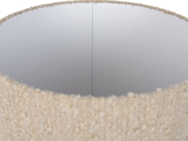Paralume in tessuto beige con tessuto bouclé 40/40 cm