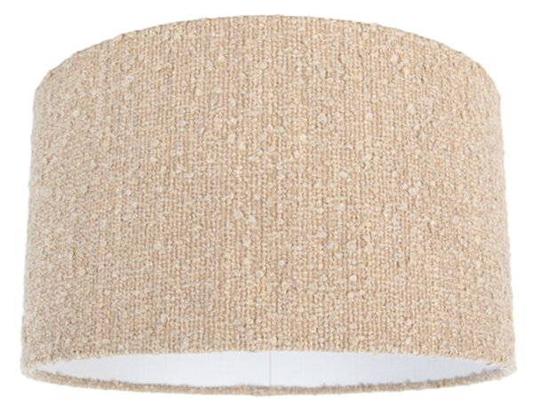 Paralume in tessuto beige con tessuto bouclé 35/35/20
