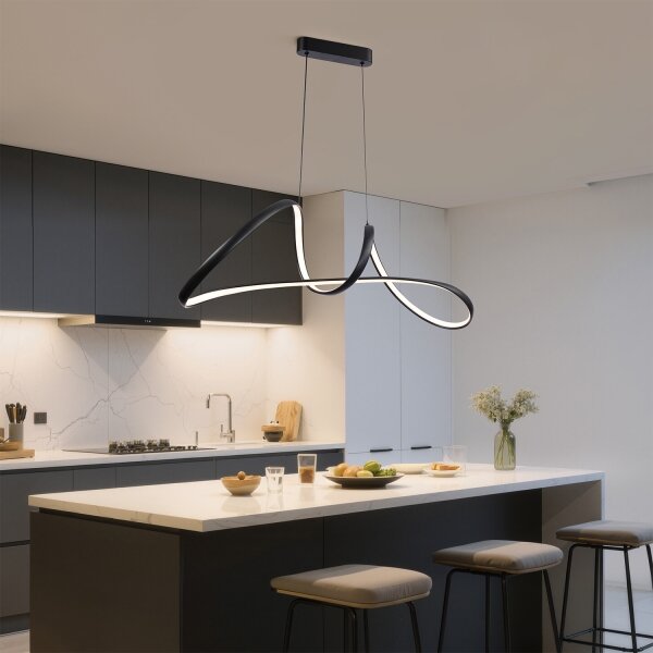 Brilagi-LED Lampada a sospensione dimmerabile su cavo TWISTER LED/60W/230V 3000-6000K nera + telecomando
