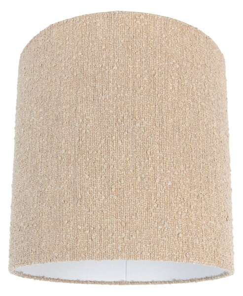 Paralume in tessuto beige con tessuto bouclé 40/40 cm