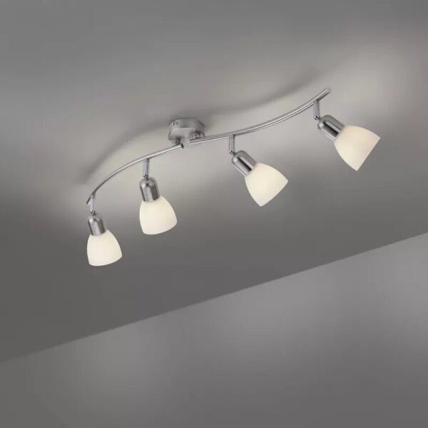 JUST LIGHT. 11954-55 - Faretto KARO 4xE14/40W/230V cromo opaco