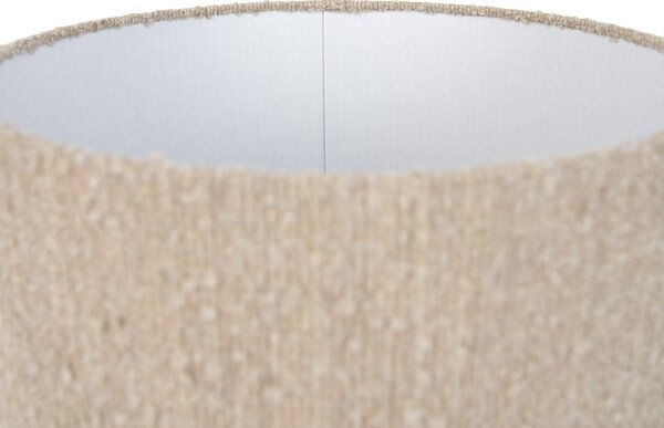 Paralume in tessuto beige con tessuto bouclé 35/35/20